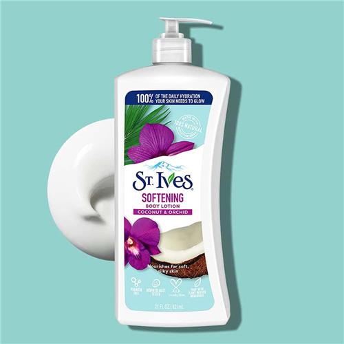 لوسیون بدن سنت ایوز ST.lves مدل Softening حاوی عصاره نارگیل و گل ارکیده حجم 621 میل -